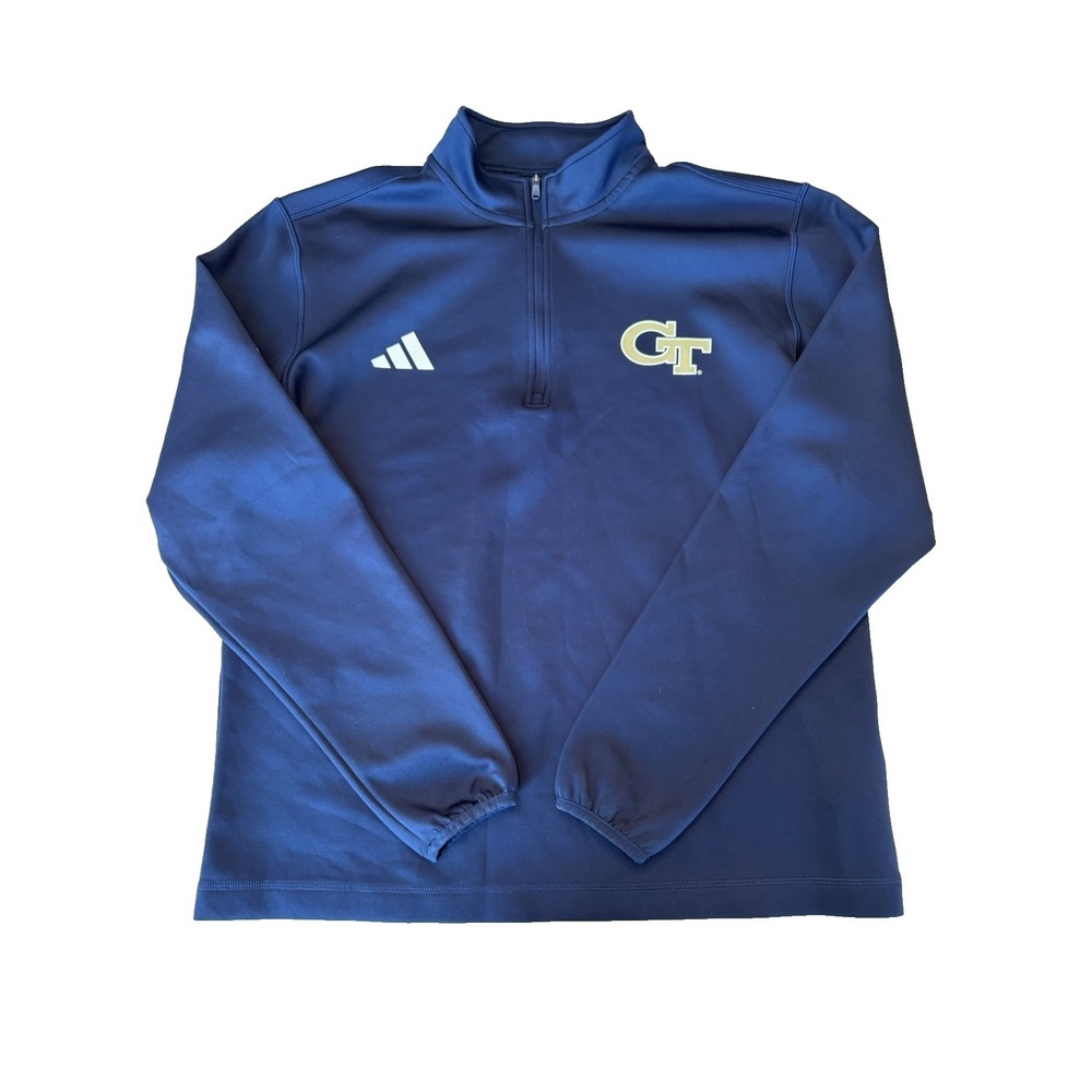 Adidas Women's Size Medium Navy Georgia Tech 1/4‎ Zip Pullover